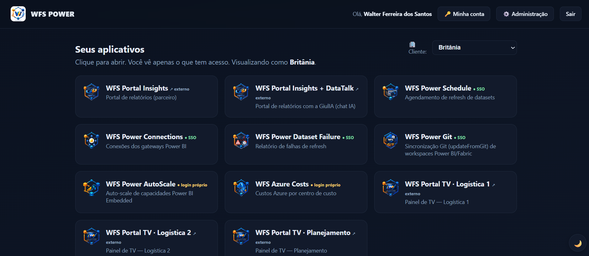 WFS Power — console único para operar Power BI e Azure